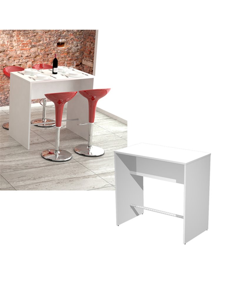 Tavolo alto 110x70xH105cm Bianco Ristoro Tavolo alto 110x70xH105cm Bianco Ristoro