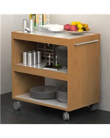 Carrello su ruote 70x43,8xH73cm Bicolore - Angolo Ristoro