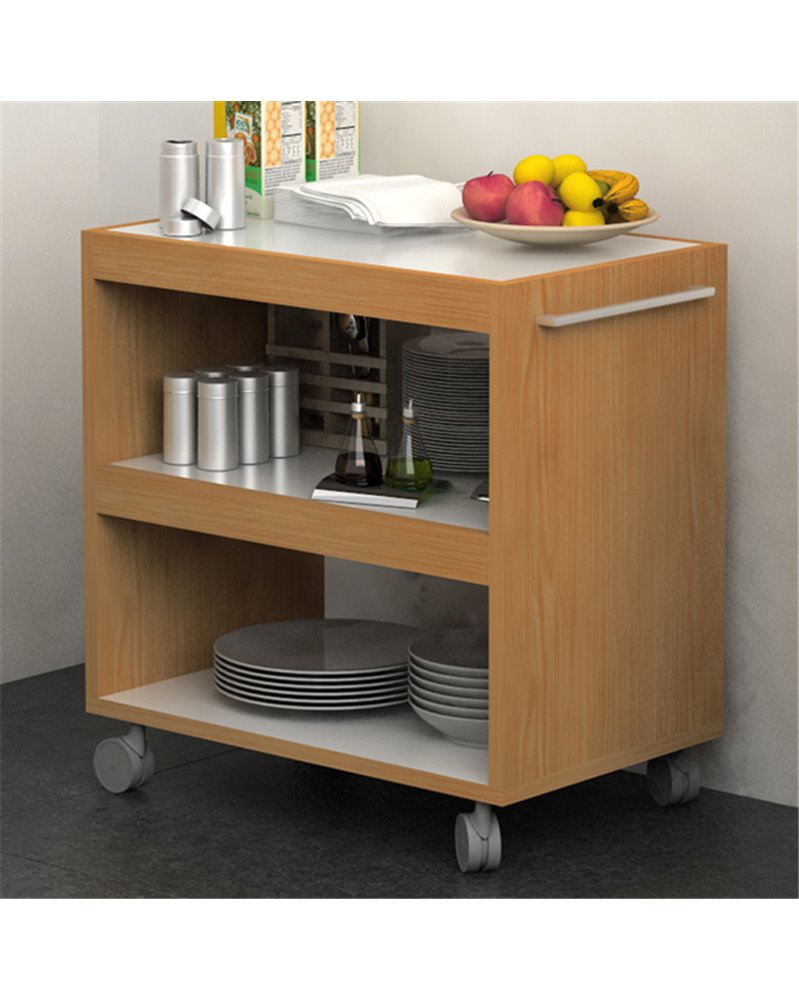 Carrello su ruote 70x43,8xH73cm Bicolore - Angolo Ristoro