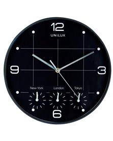 Orologio da parete Ã˜30,5cm con 4 fusi On Time Unilux