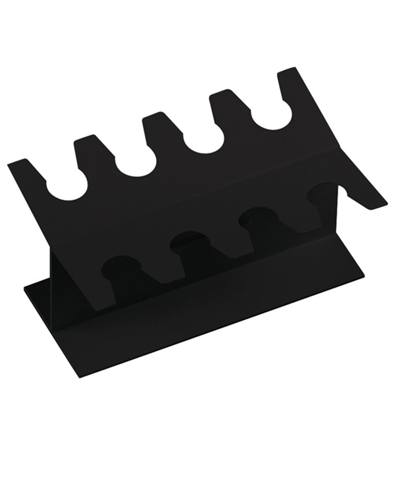 Portatimbri lineare in metallo 074-N 8 posti nero LEBEZ