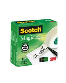 NASTRO ADESIVO ScotchÂ® Magicâ„¢ 810-1933 INVISIBILE PERM. 19MMX33MT