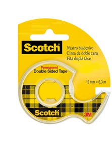 NASTRO BIADESIVO ScotchÂ® 6,3MTX12MM 665-136D PERMANENTE S/LINER IN CHIOCCIOLA