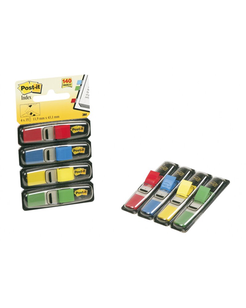 MINISET 140 SEGNAPAGINA Post-itÂ® INDEX 683-4 IN 4 COLORI CLASSICI 12X43.6MM