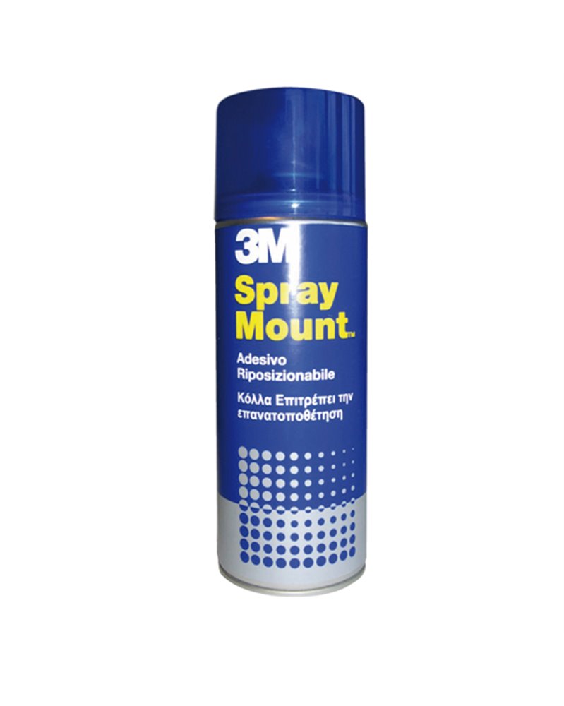 ADESIVO SPRAY 3M MOUNT RIPOSIZIONABILE - TRASPARENTE 400ML