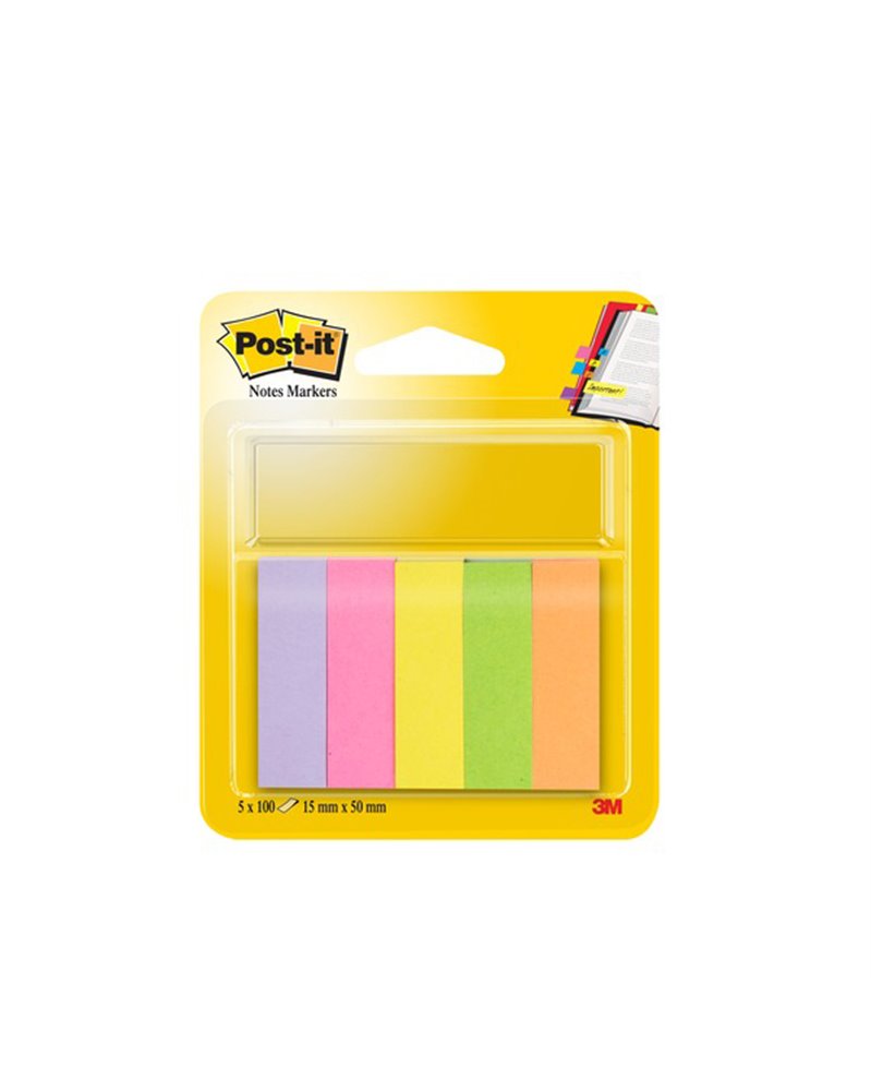 SEGNAPAGINA Post-itÂ® 670-5 (500FG) 5COLORI INDEX 15X50MM IN CARTA