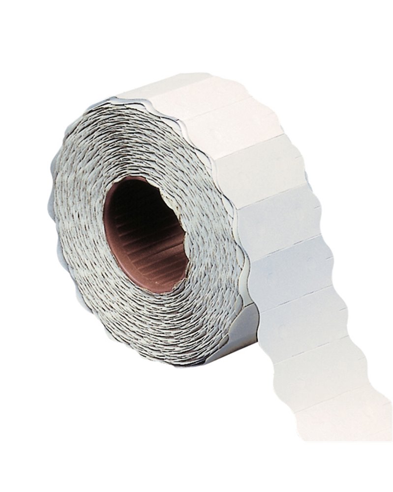 Rotolo 1500 etichette 26x12mm bianche rimovibili a onda Markin