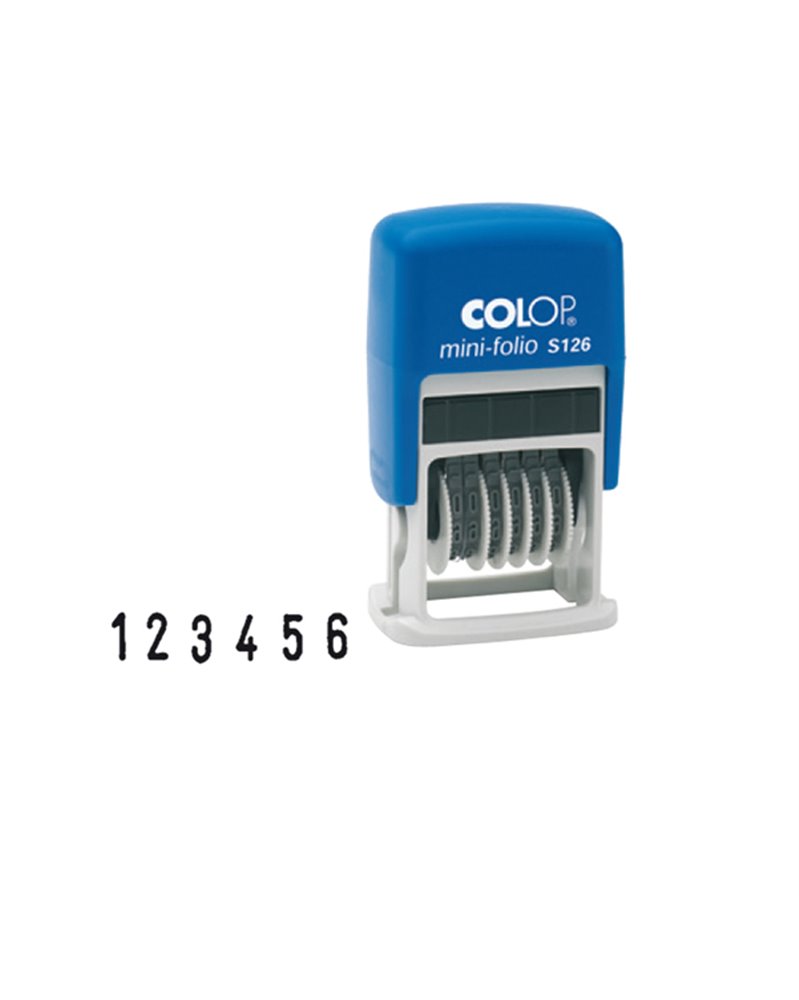 Timbro mini numeratore S126 6colonne 3,8mm autoinchiostrante COLOP