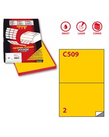 Etichetta adesiva C/509 giallo 100fg A4 210x148mm (2et/fg) Markin