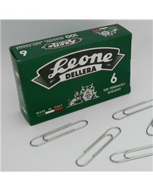 SCATOLA 100 FERMAGLI N.6 MM58 ZINCATI ANTIRUGGINE LEONE