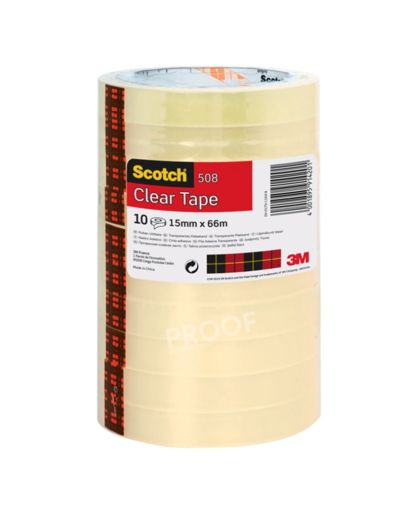 TORRE 10 RT NASTRO ADESIVO Scotch® 508 15MMX66M IN PPL TORRE 10 RT NASTRO ADESIVO Scotch® 508 15MMX66M IN PPL
