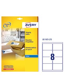 Etichetta adesiva J8165 bianca 25fg A4 99,1x67,7mm (8et/fg) inkjet Avery