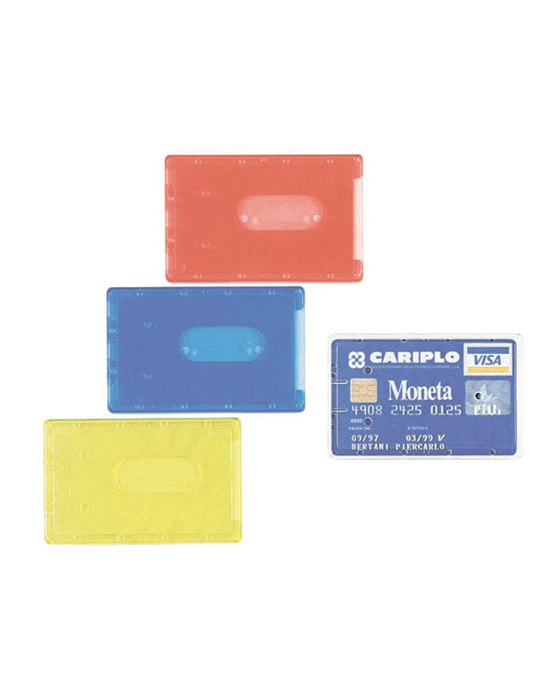 BUSTA PORTA CARDS 8,5X5,4 02/7828 PVC RIGIDO COL.ASSORTITI FAVORIT