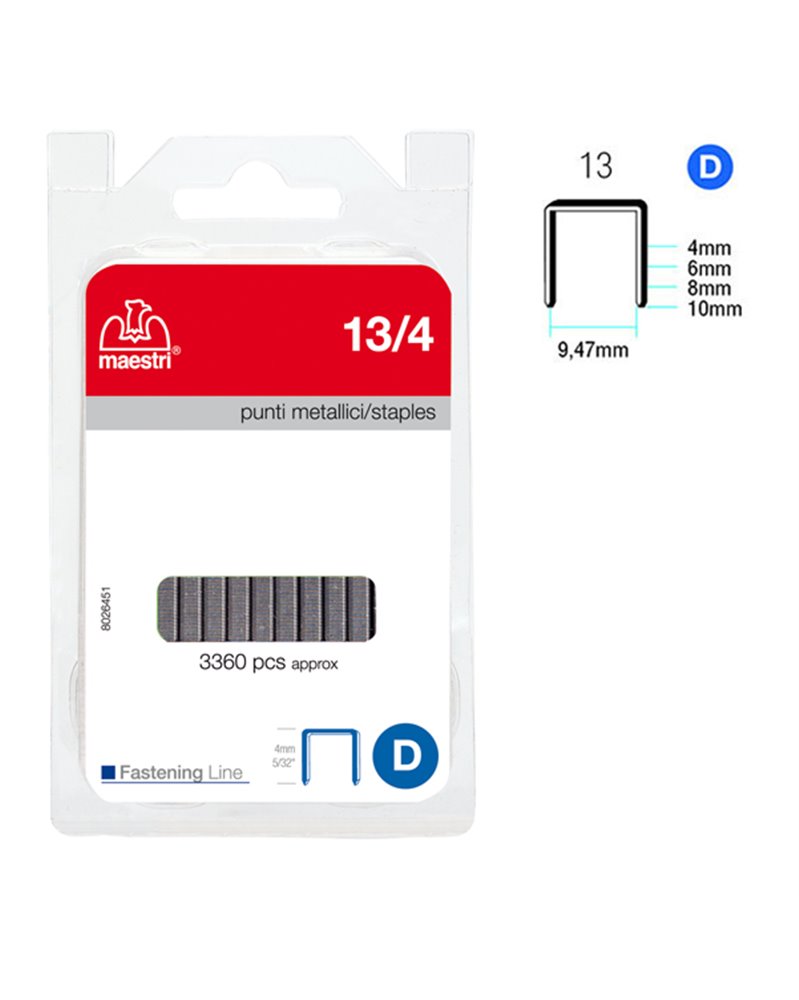 PUNTI 13/4 IN BLISTER DA 3360 P. RO-MA