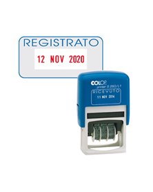 Timbro S260/L3 DATARIO + REGISTRATO 4mm autoinchiostrante COLOP