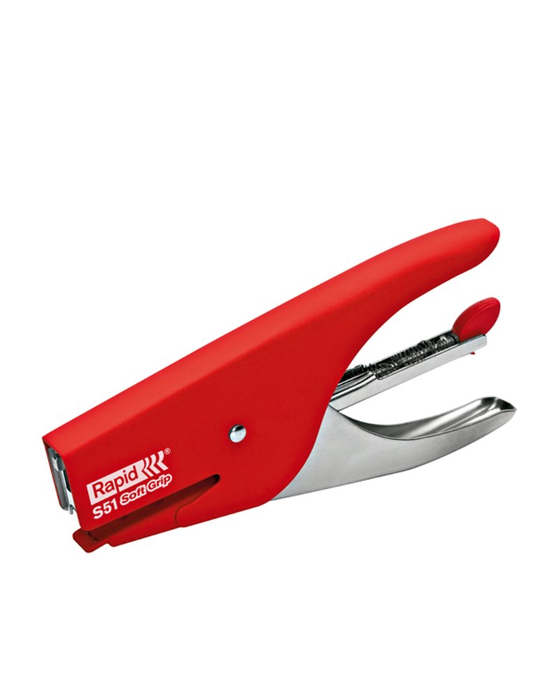 Cucitrice a pinza RAPID S51 SOFT GRIP rosso