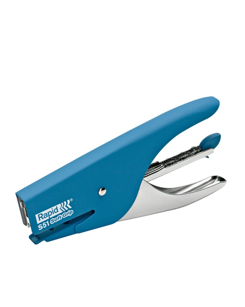 Cucitrice a pinza RAPID S51 SOFT GRIP azzurro