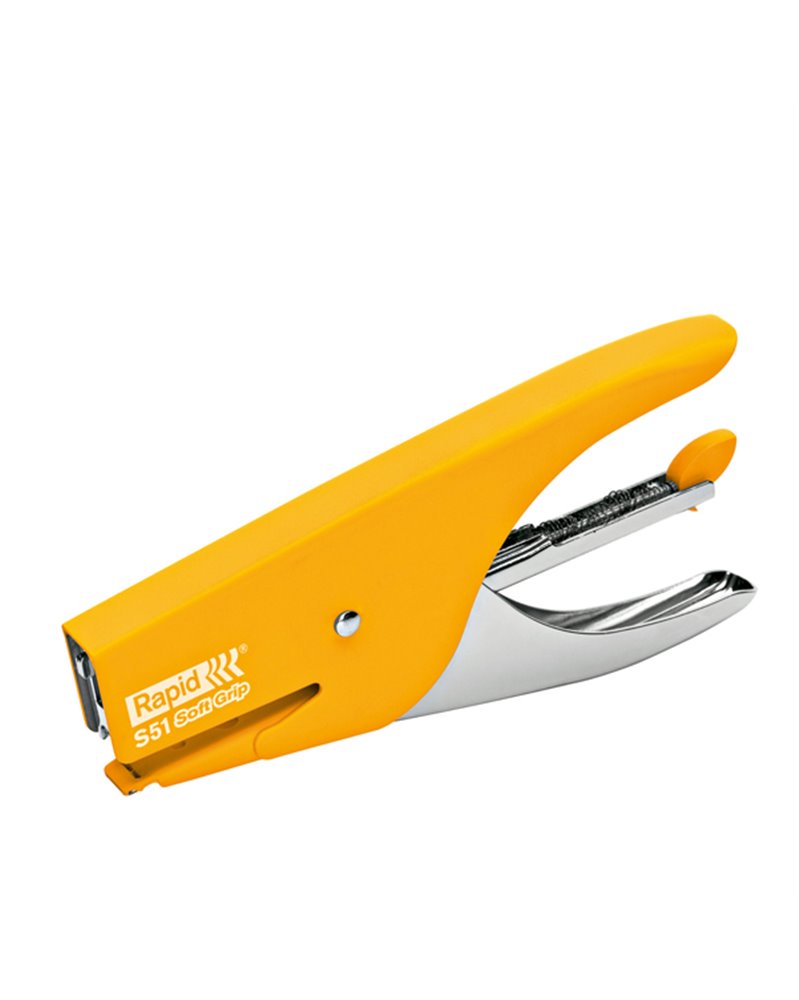 Cucitrice a pinza RAPID S51 SOFT GRIP giallo