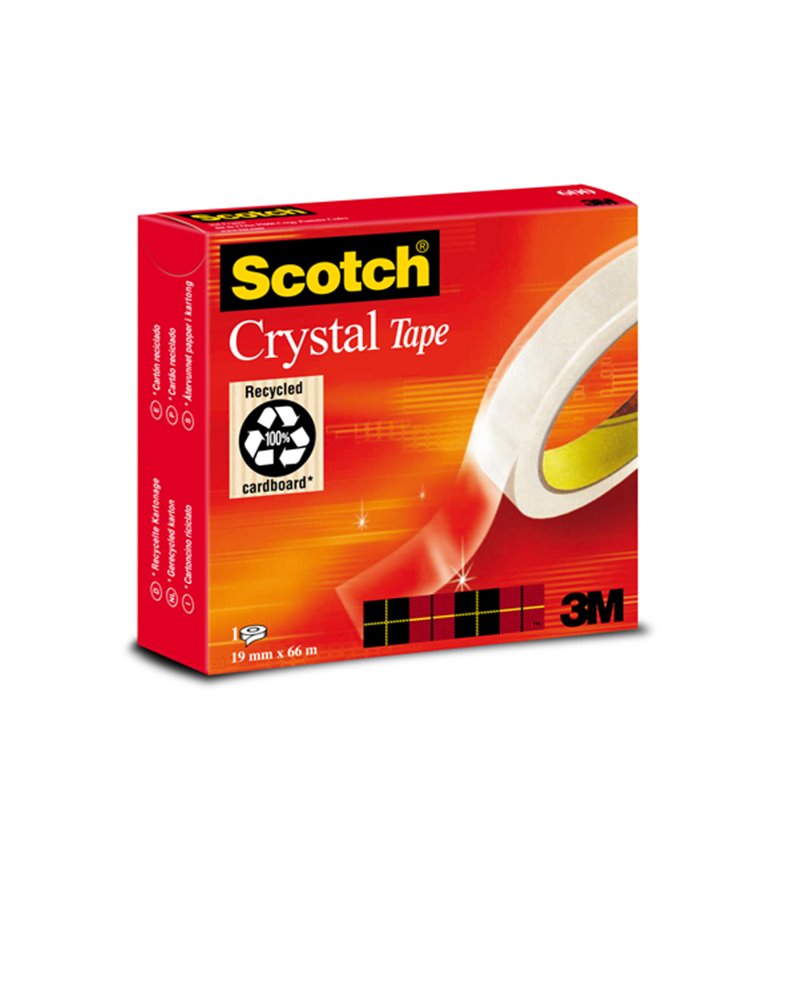 NASTRO ADESIVO ScotchÂ® CRYSTAL CLEAR 600 66MTX19MM