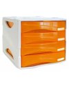 CASSETTIERA 4 CASS. SMILE ARANCIO TRASP. ARDA
