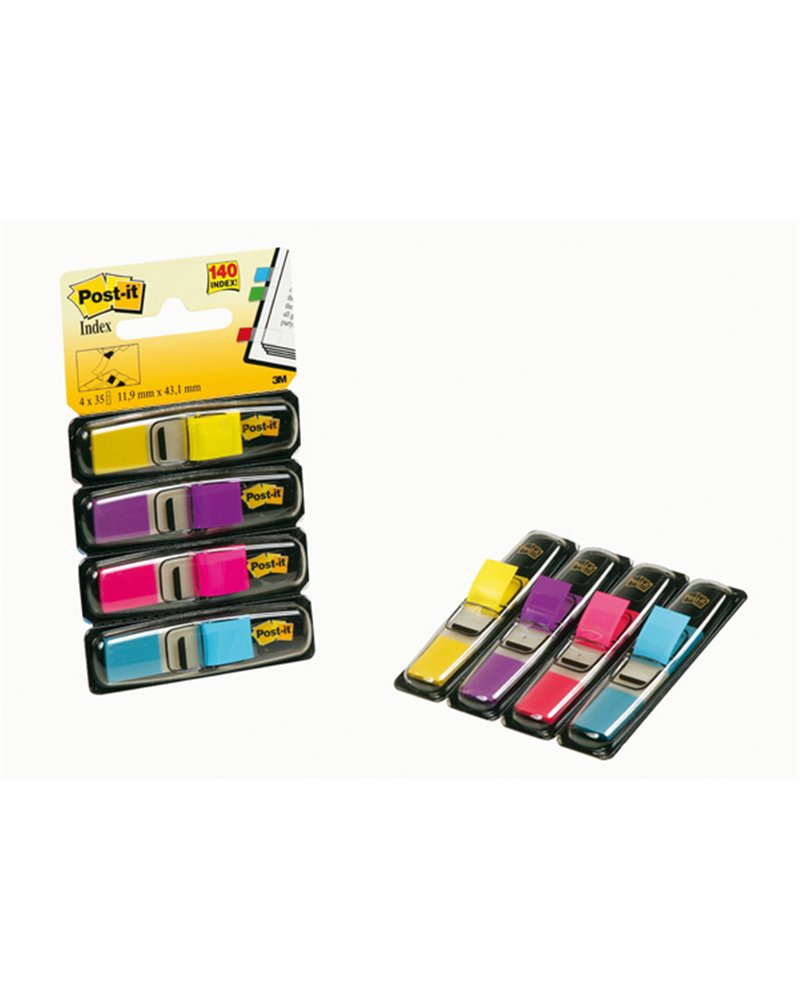 MINISET 140 SEGNAPAGINA Post-itÂ® INDEX 683-4AB IN 4 COLORI VIVACI