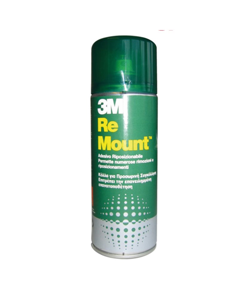 ADESIVO SPRAY 3M RE-MOUNT RIMOVIBILE - TRASPARENTE 400ML