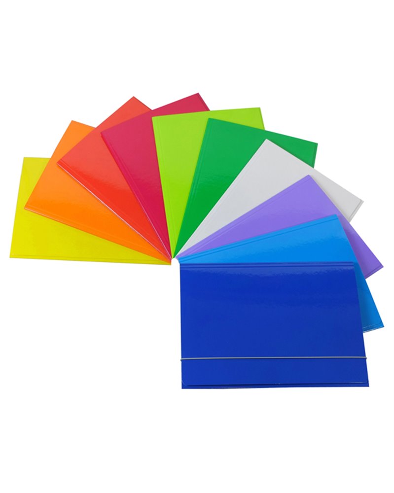 CARTELLINA CON ELASTICO 32PL 25X34CM AZZURRO