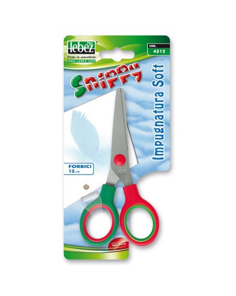 Forbici SNIPPY SOFT 13cm punta tonda 4512 LEBEZ Forbici SNIPPY SOFT 13cm punta tonda 4512 LEBEZ