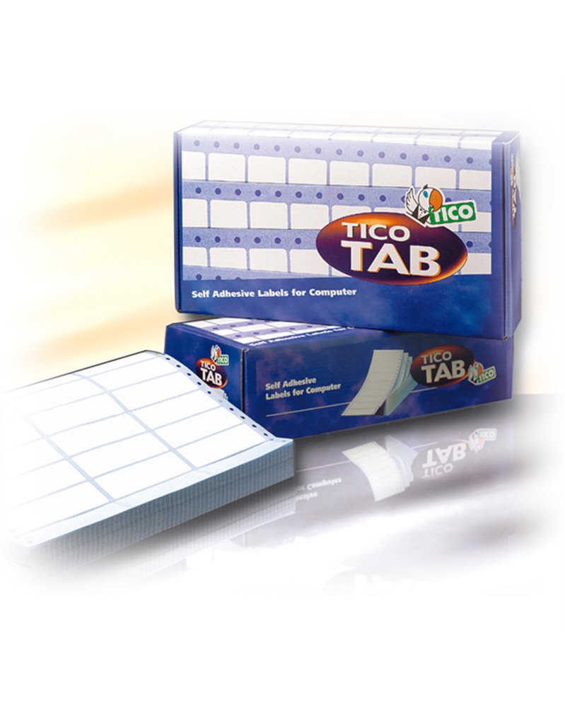 Scatola 1500 etichette adesive TAB1-1499 149x97,2mm corsia singola Tico Scatola 1500 etichette adesive TAB1-1499 149x97,2mm corsia singola Tico