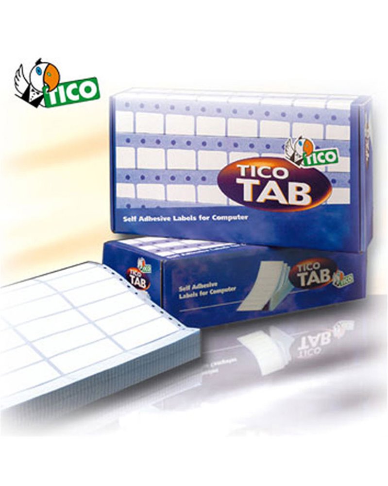 Scatola 8000 etichette adesive TAB2-0893 89x36,2mm corsia doppia Tico