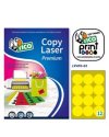 Etichetta adesiva LP4F giallo fluo 70fg A4 tonda Ã˜63,5mm (12et/fg) Tico