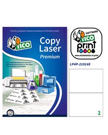 Poliestere adesivo LP4P bianco 70fg A4 210x148mm (2et/fg) laser Tico