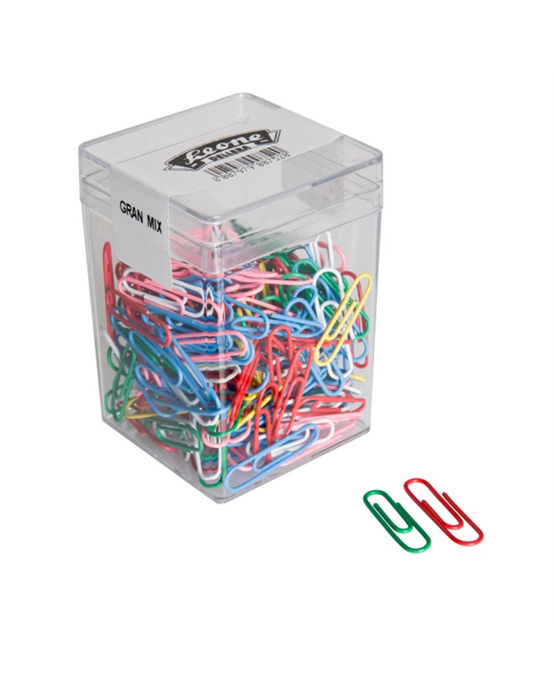 GRAN MIX FERMAGLI COLORATI PCV 125gr ASSORTITI LEONE GRAN MIX FERMAGLI COLORATI PCV 125gr ASSORTITI LEONE