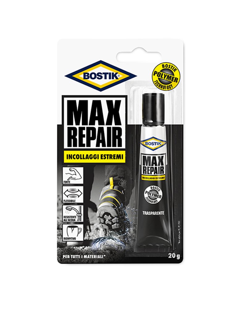 ADESIVO UNIVERSALE 20GR BOSTIK MAX REPAIR TRASPARENTE