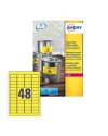 Poliestere adesivo L6103 giallo fluo 20fg A4 45,7x21,2mm (48et/fg) laser Avery