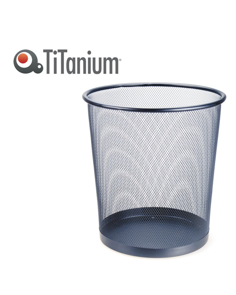 CESTINO GETTACARTE 10,5lt NERO in metallo Titanium