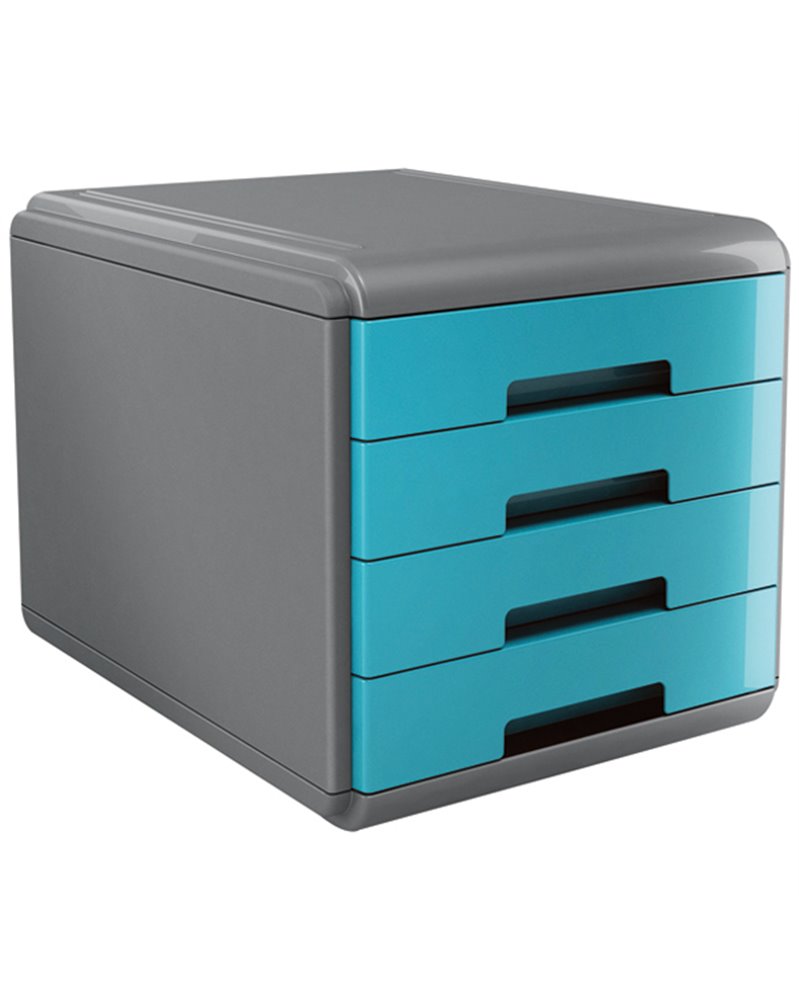 Cassettiera 4 cassetti 45mm MyDesk turchese ARDA