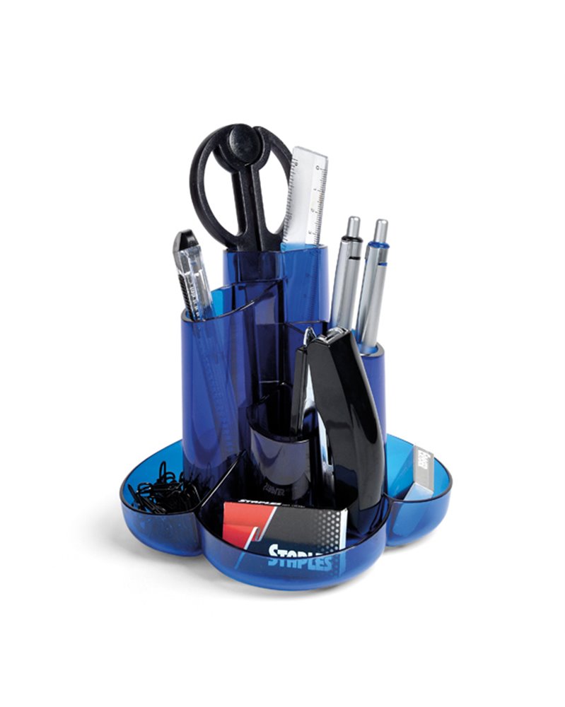 DESK SET C/ACCESSORI BLU TRASLUCIDO 60571 Niji