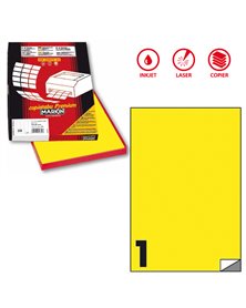 Etichetta adesiva C/503 giallo fluo 100fg A4 210x297mm (1et/fg) Markin