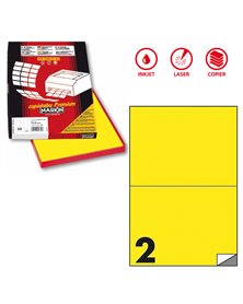 Etichetta adesiva C/509 giallo fluo 100fg A4 210x148mm (2et/fg) Markin