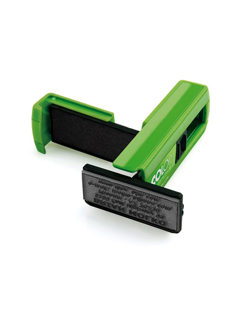 Timbro Pocket Stamp Plus 30 18x47mm 5righe autoinchiostrante verde COLOP