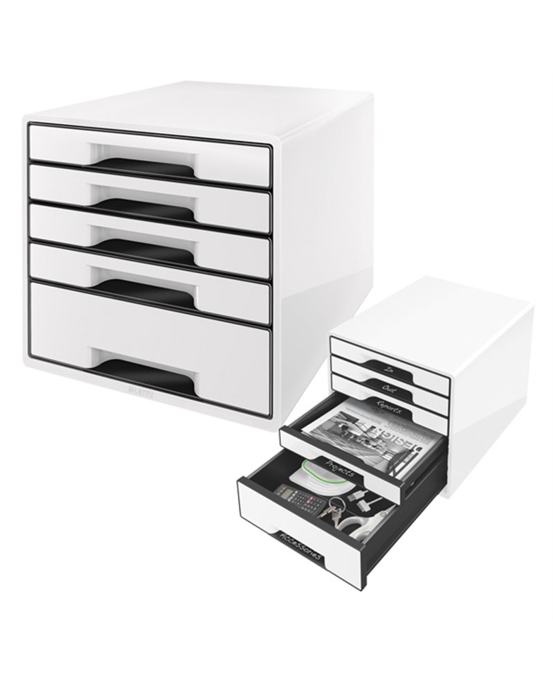 Cassettiera drawer Cabinet CUBE 5 bianco Leitz