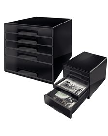 Cassettiera drawer Cabinet CUBE 5 nero Leitz