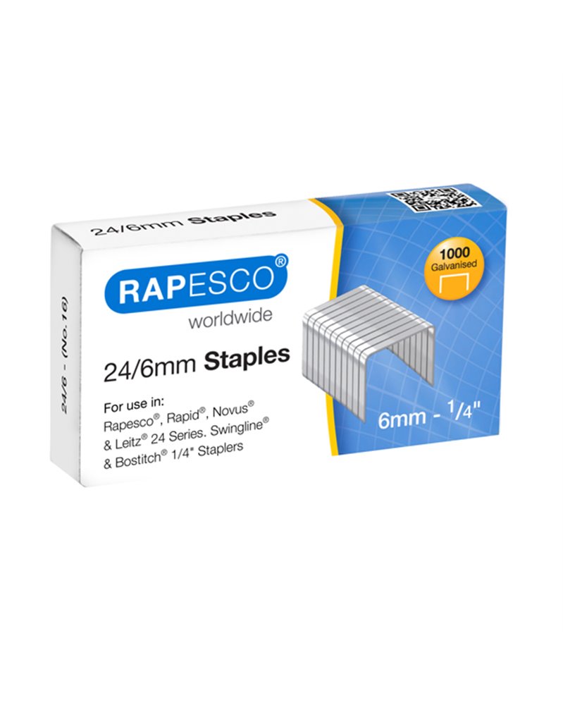 Scatola 1000 punti in metallo 24/6 Rapesco