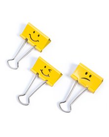 20 Molle fermacarte da 19mm Emoji giallo Rapesco