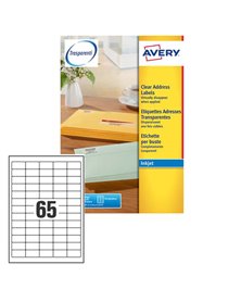 Etichetta adesiva J8651 bianca 25fg A4 38,1X21,2mm (65et/fg) inkjet Avery