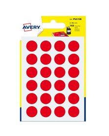 Blister 168 etichetta adesiva tonda PSA rosso Ã˜15mm Avery