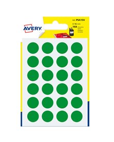 Blister 168 etichetta adesiva tonda PSA verde Ã˜15mm Avery