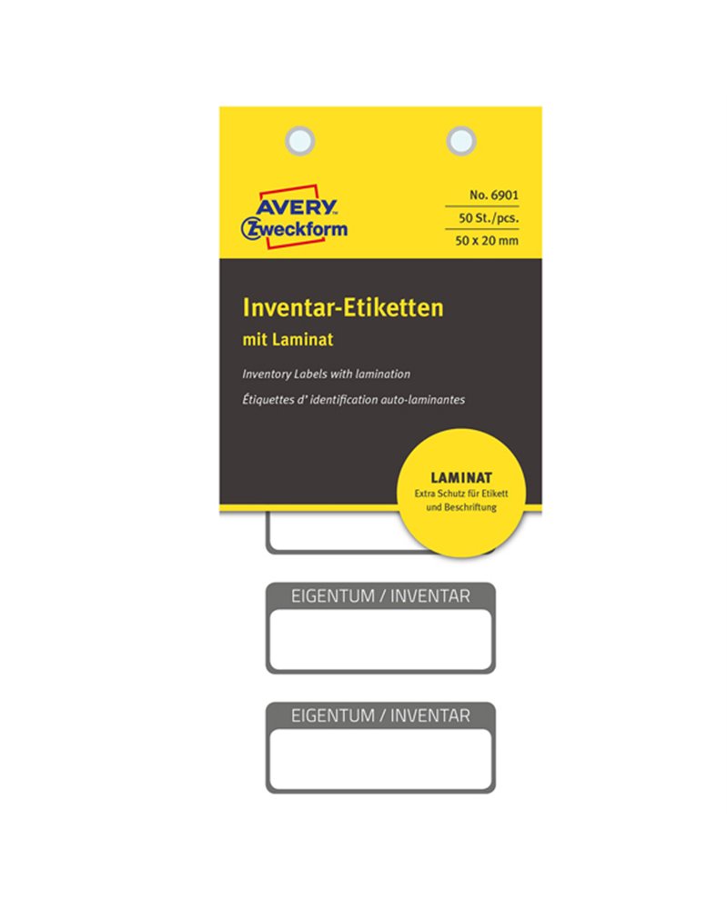 Etichetta inventario autoplast. 50x20mm (5et/fg - 10Fg) 6901 Avery Etichetta inventario autoplast. 50x20mm (5et/fg - 10Fg) 6901 Avery
