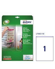 Conf. 10 Tasche adesive A4-21x29,7cm L7083 Avery